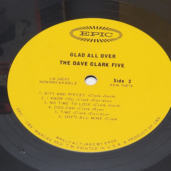 The Dave Clark Five Glad all Over Vinyl 12" LP 1964 Epic Mono LN 24093 - Picture 5 of 11